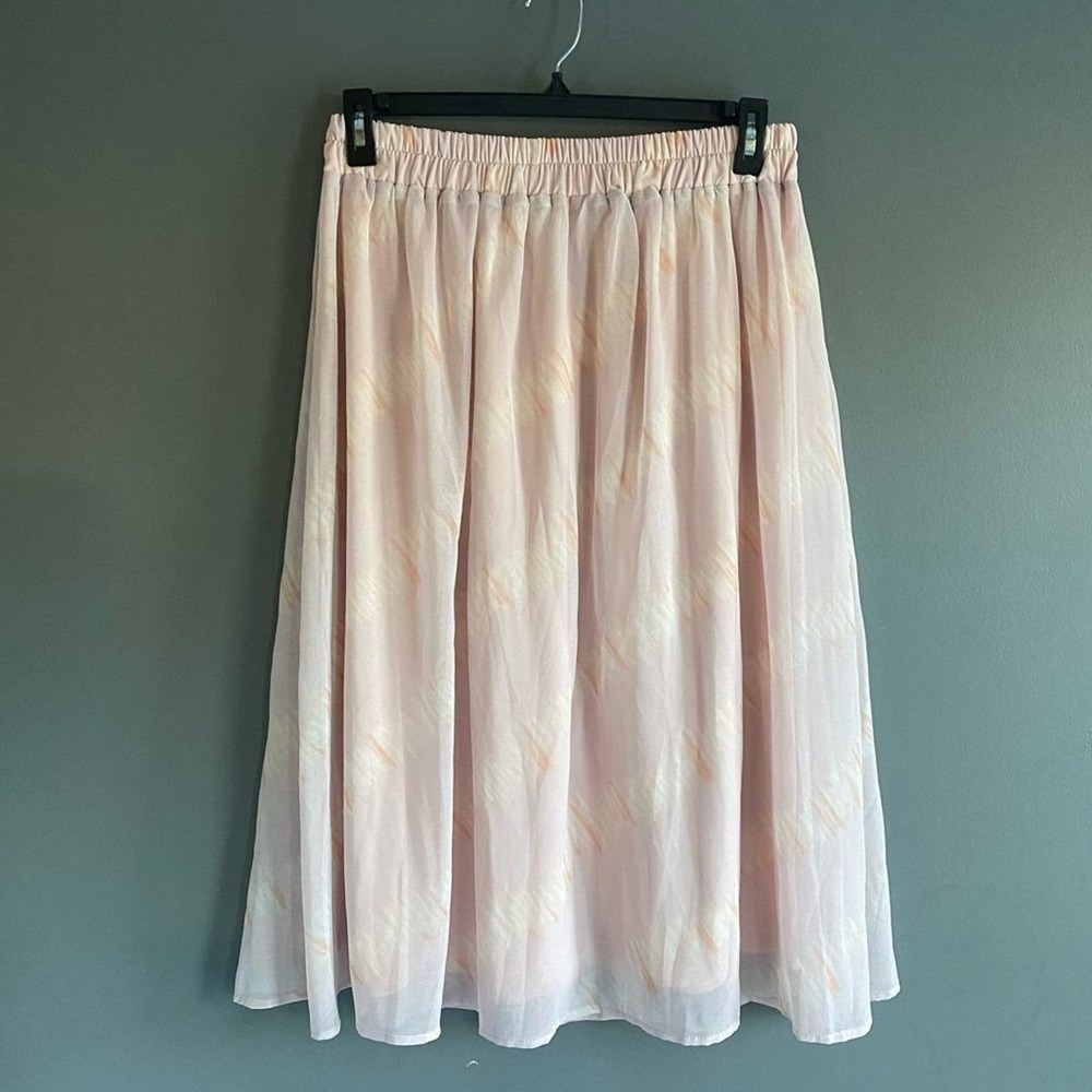 NWT Piper & Scoot the Handley watercolor skirt in dusty pink, size L